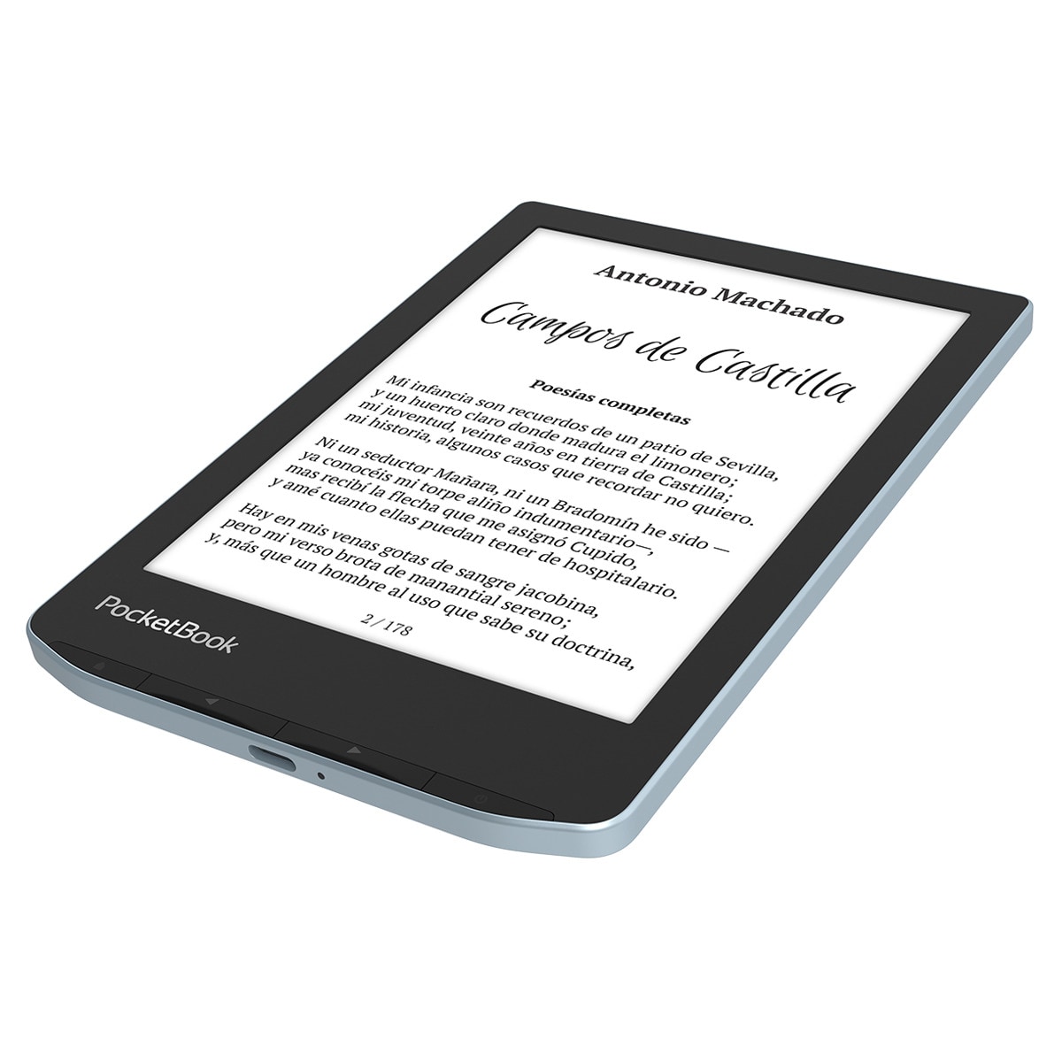 e-Reader Pocketbook Verse Bright Blue, 6" E-ink Carta (Reacondicionado Grado A) Azul brillante-5