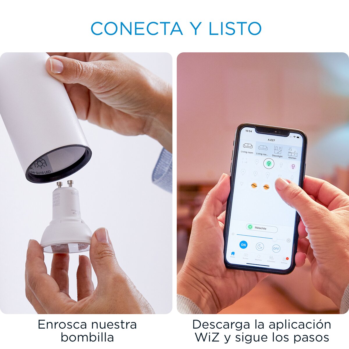 Bombilla inteligente WiZ LED Regulable Blancos 50W GU10 WiFi y Bluetooth (Reacondicionado A estrenar) 3