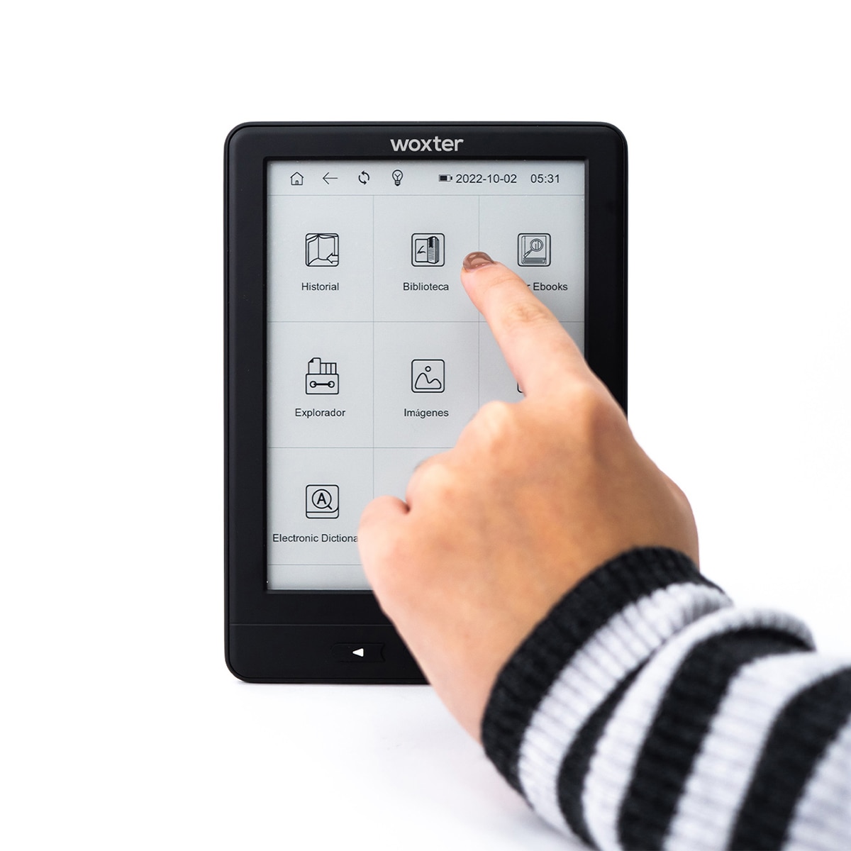 e-Reader Woxter Scriba 195 PaperLight TP, 6" táctil E-Ink Pearl (Reacondicionado Grado A) - Negro Negro-6