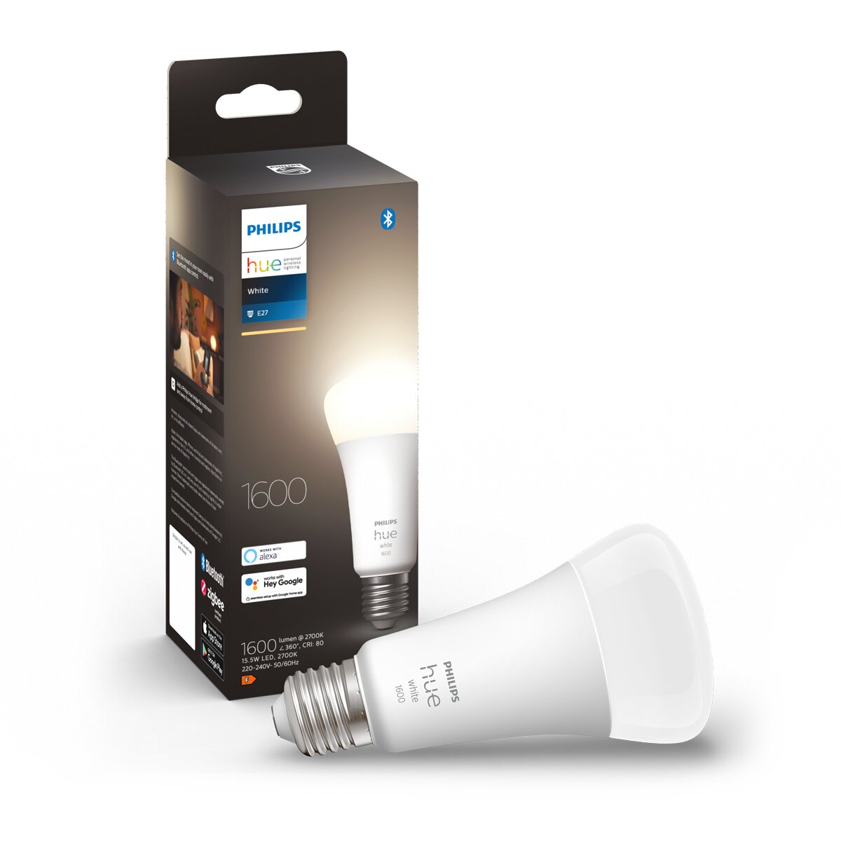 Imagen 2 de Bombilla LED Philips Hue White A60 E27 (Reacondicionado A estrenar)