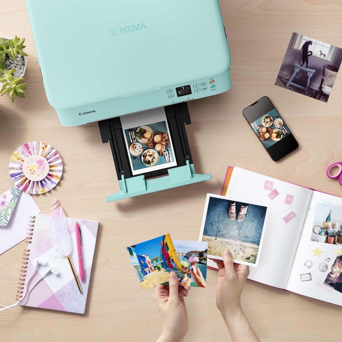 Imagen 7 de Impresora multifunción Canon PIXMA TS5353a, Wi-Fi verde (Reacondicionado Grado A) - Verde Verde
