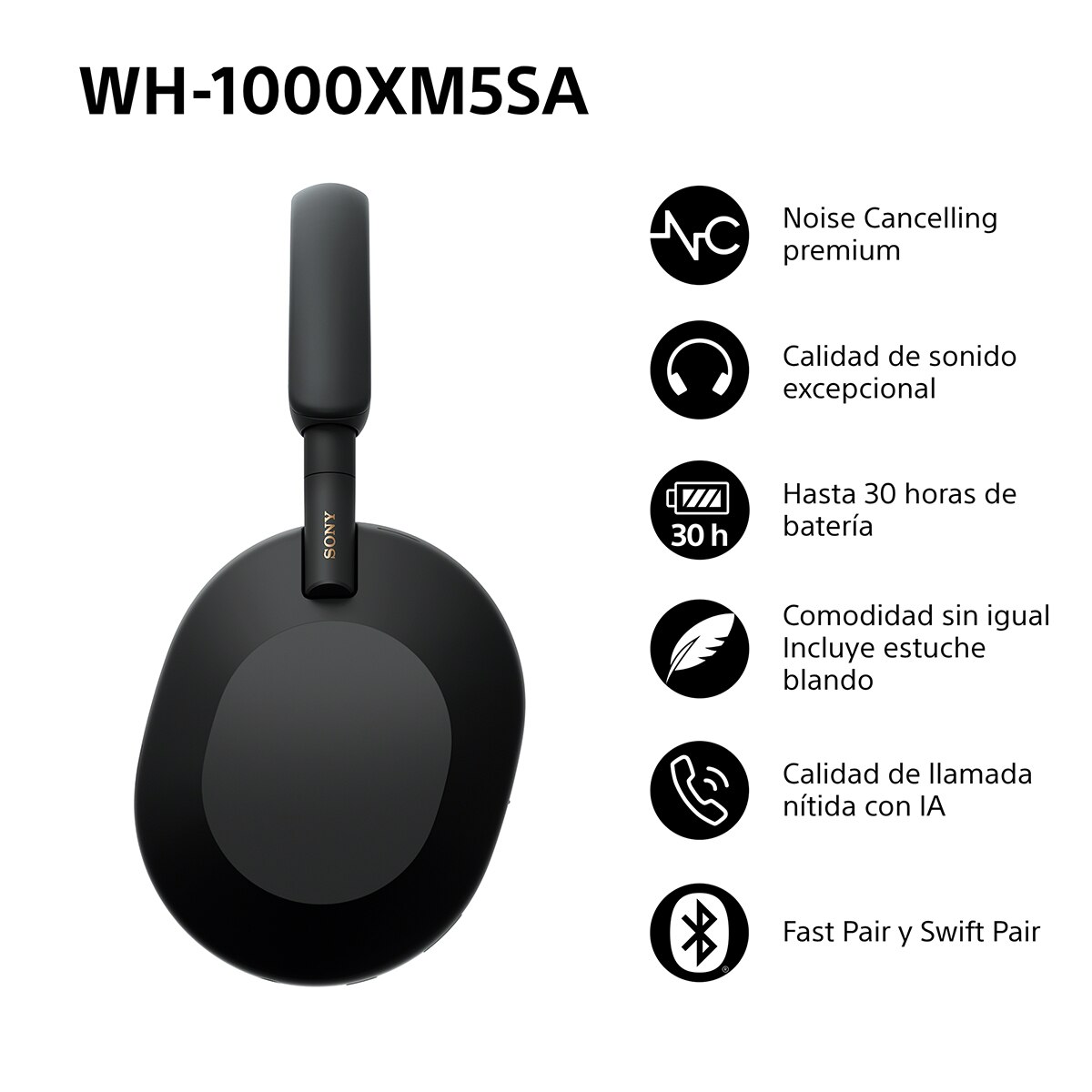 Sony WH-1000XM5 Bluetooth Auriculares de diadema Cancelación de