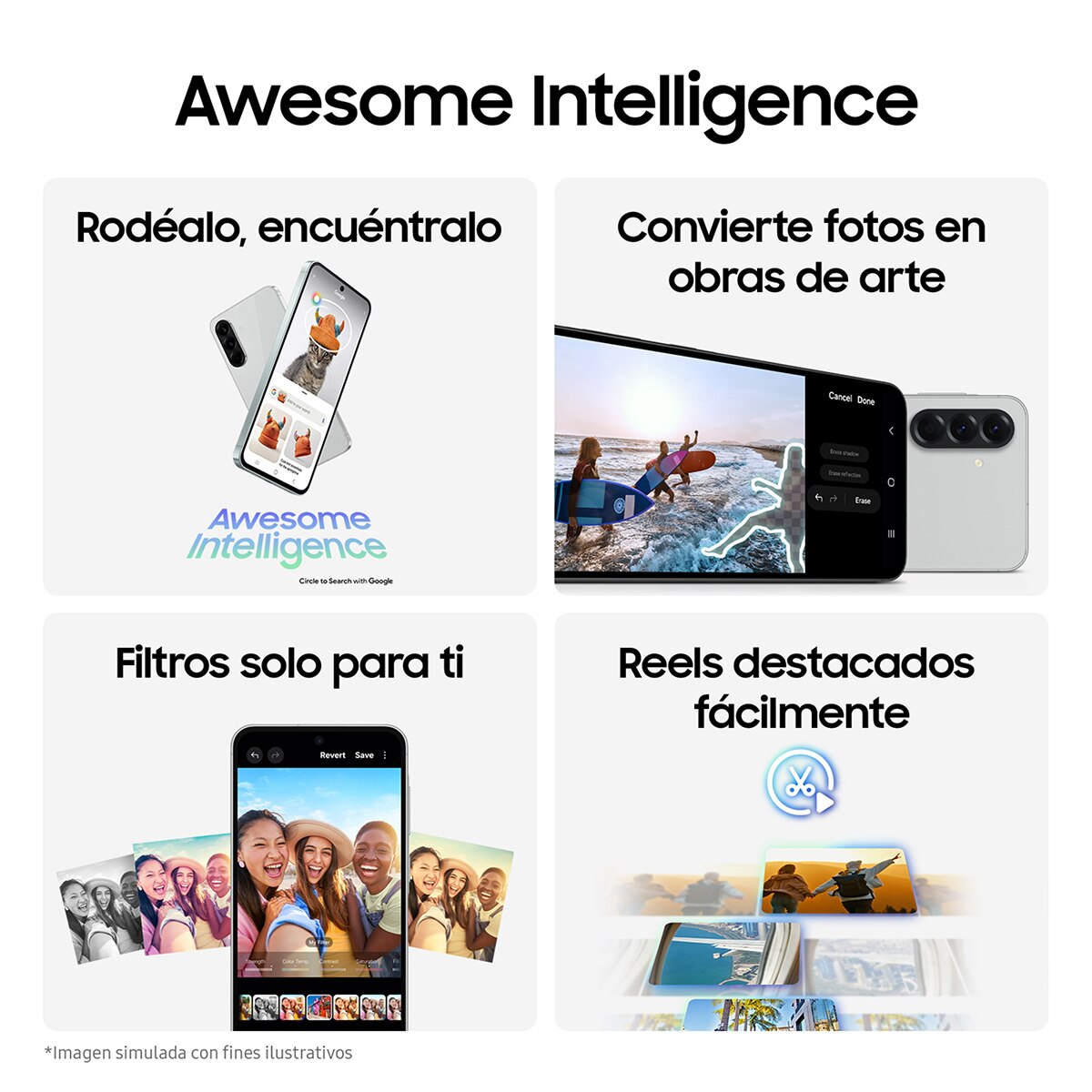 Samsung Galaxy A56 5G 8GB + 256GB Móvil libre (Reacondicionado Grado A) - Negro 256 GB + 8 GB RAM Negro-4