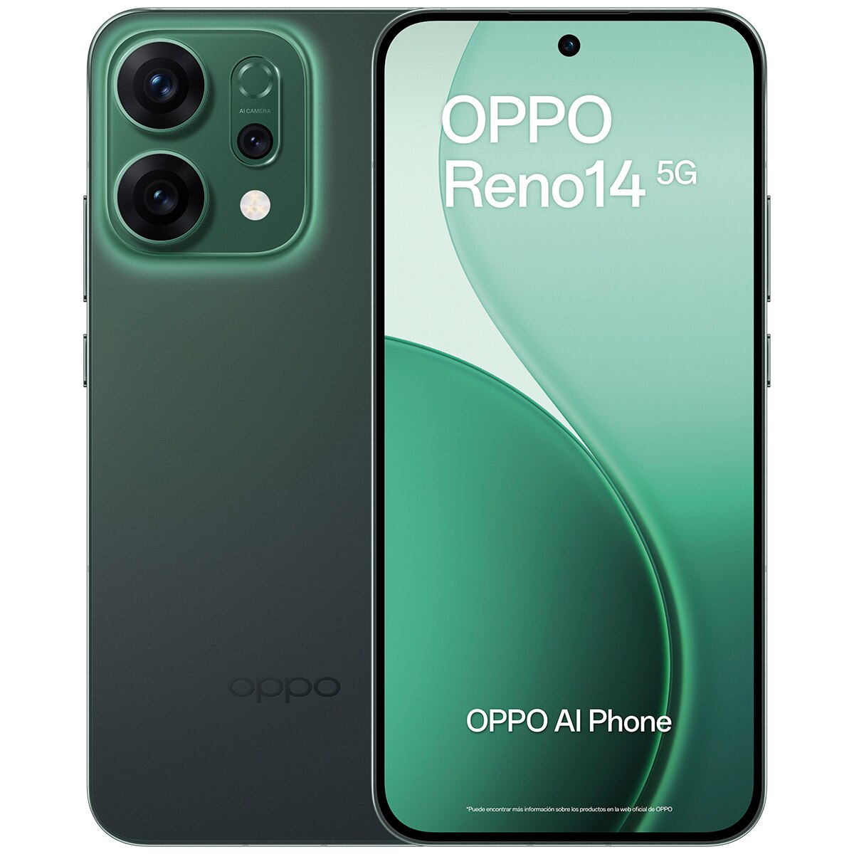 Oppo Reno 14 5G 12GB + 512GB móvil libre (Reacondicionado Grado C) Verde 512 GB + 12 GB RAM · El Corte Inglés — oferta en El Corte Inglés