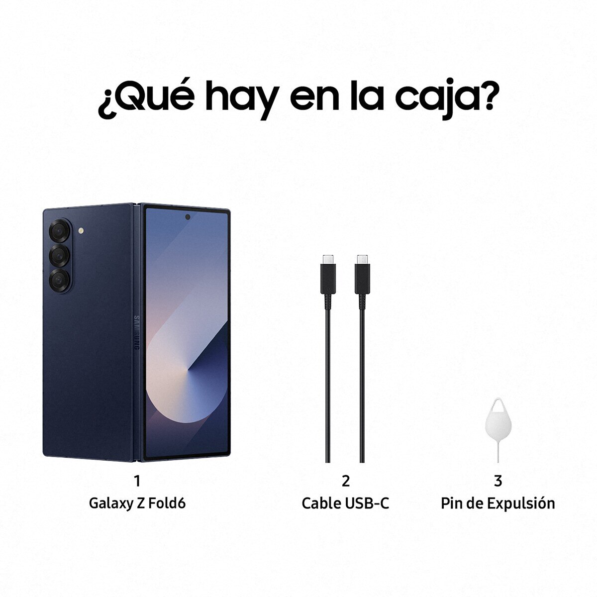 Samsung Galaxy Z Fold6, 512GB + 12 GB móvil libre (Reacondicionado Grado A) - Azul oscuro 512 GB + 12 GB RAM Azul oscuro-9
