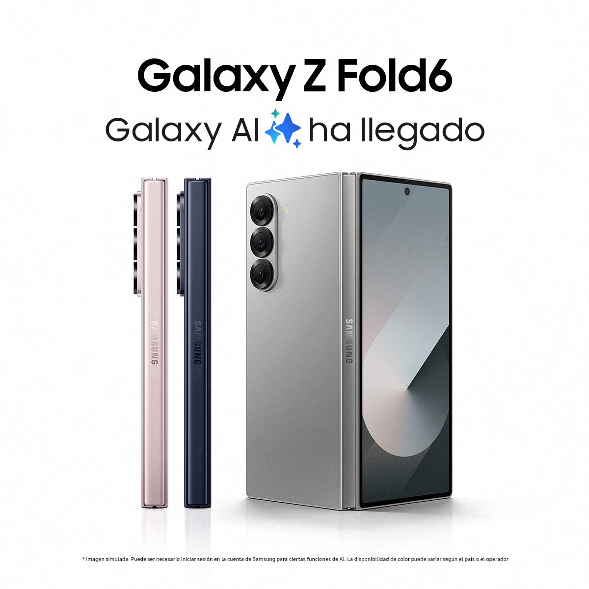 Samsung Galaxy Z Fold6, 512GB + 12 GB móvil libre (Reacondicionado Grado A) - Rosa 512 GB + 12 GB RAM Rosa-2