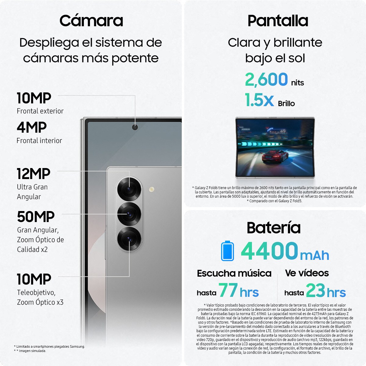 Samsung Galaxy Z Fold6, 512GB + 12 GB móvil libre (Reacondicionado Grado A) - Rosa 512 GB + 12 GB RAM Rosa-5