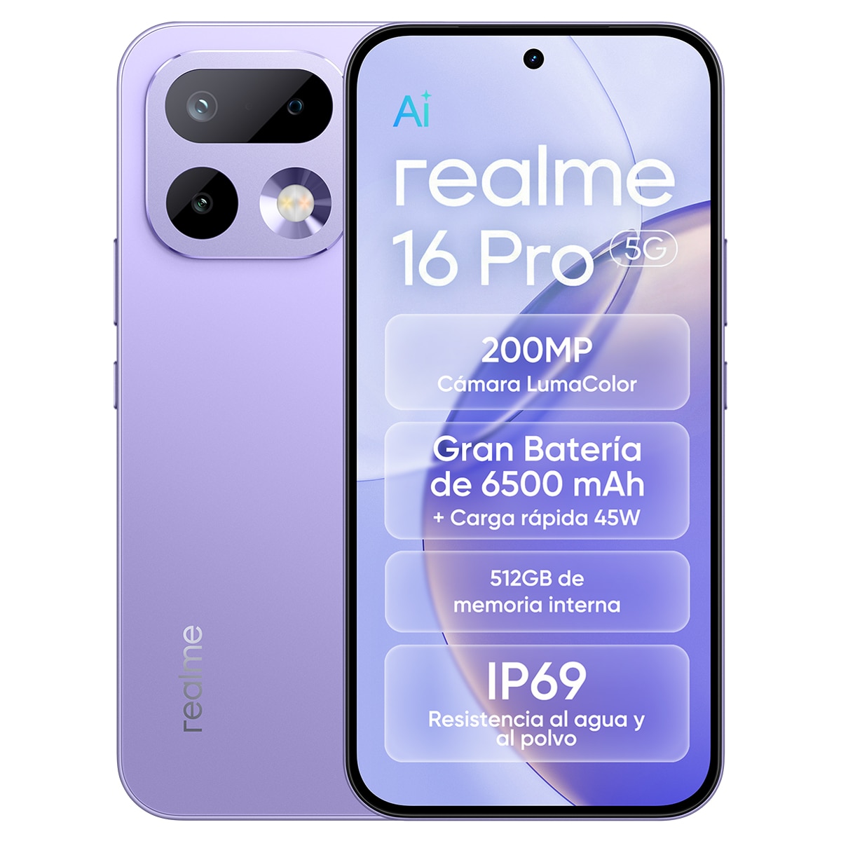 Realme 16 Pro 5G 8GB + 512GB móvil libre (Reacondicionado Grado C) - Orchid Purple · El Corte Inglés — oferta en El Corte Inglés