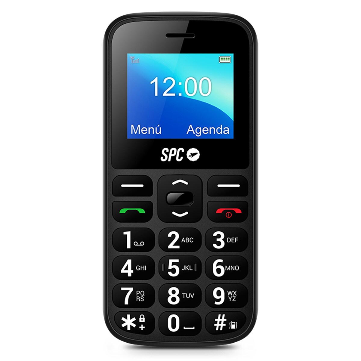 SPC Fortune 2 4G Senior Mobile tipo barra móvil libre (Reacondicionado A estrenar) - Negro Negro-2