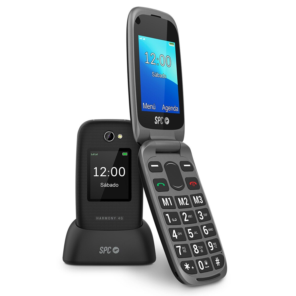SPC Harmony 4G Senior Mobile tipo concha negro móvil libre (Reacondicionado Grado A) - Negro Negro-2