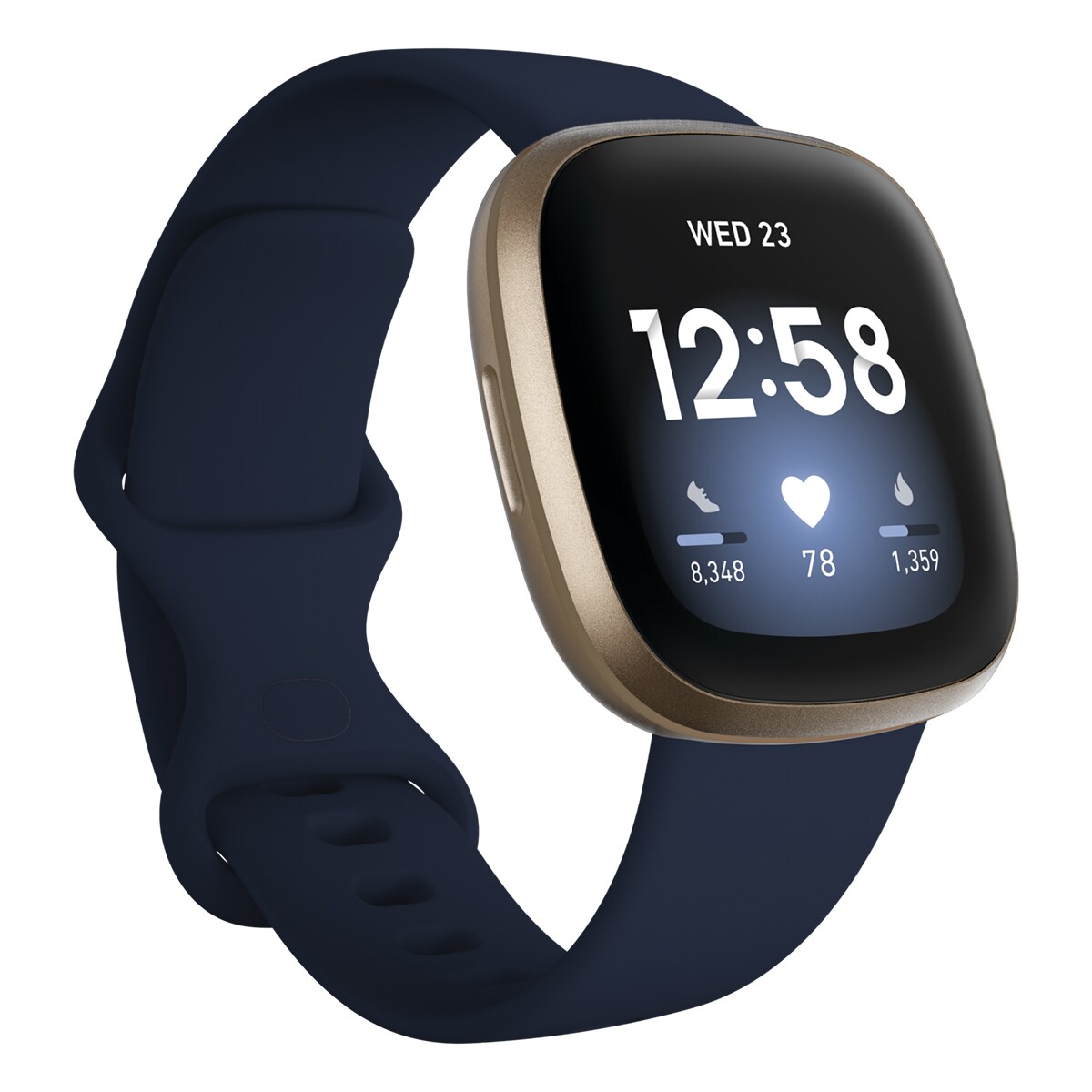 Fitbit Versa Aluminio Azul/Dorado Smartwatch de salud y forma
