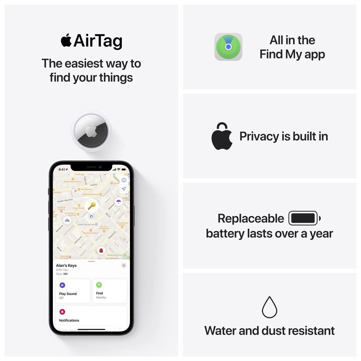 Recondicionado - Grade A - AirTag Apple - Branco 8