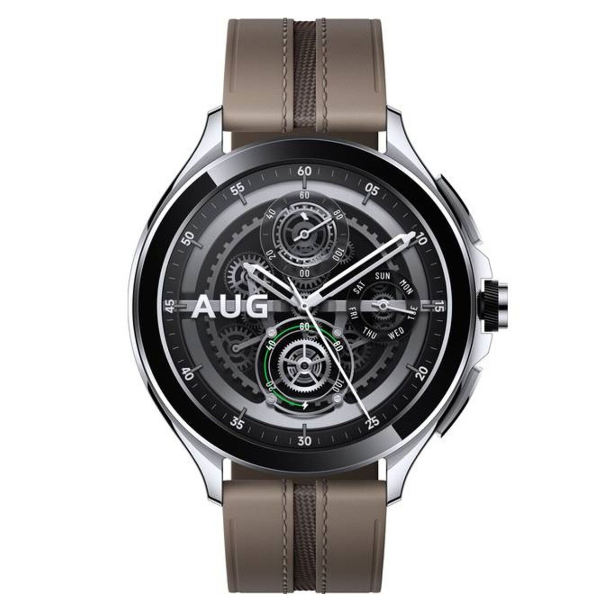Recondicionado - Grade B - SmartWatch Xiaomi Watch 2 Pro Bluetooth com Bracelete em Pele - Castanho Prata-2