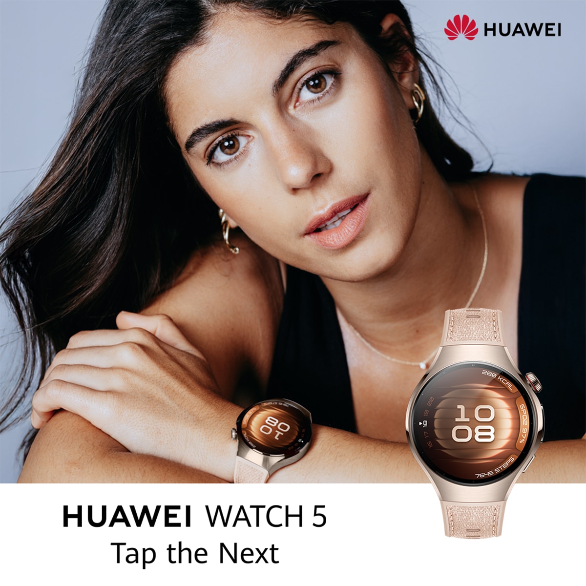 Thumbnail 5 de Huawei Watch 5 smartwatch 42 mm Beige