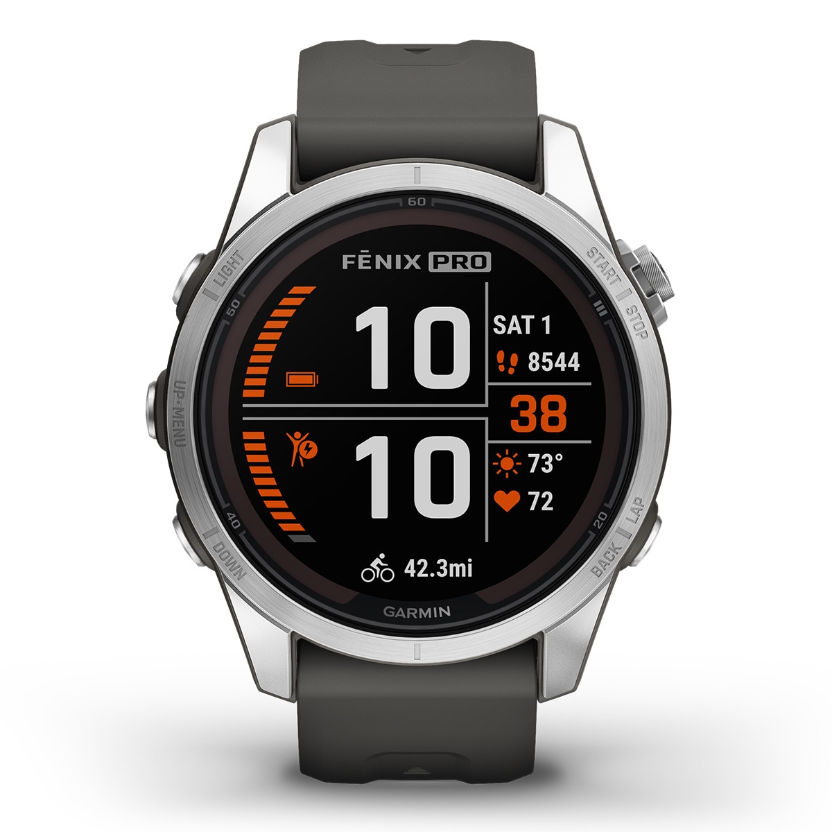 Garmin Fenix 7S Pro Solar 42 mm Plata Smartwatch (Reacondicionado Grado A) Plata / Gris-2