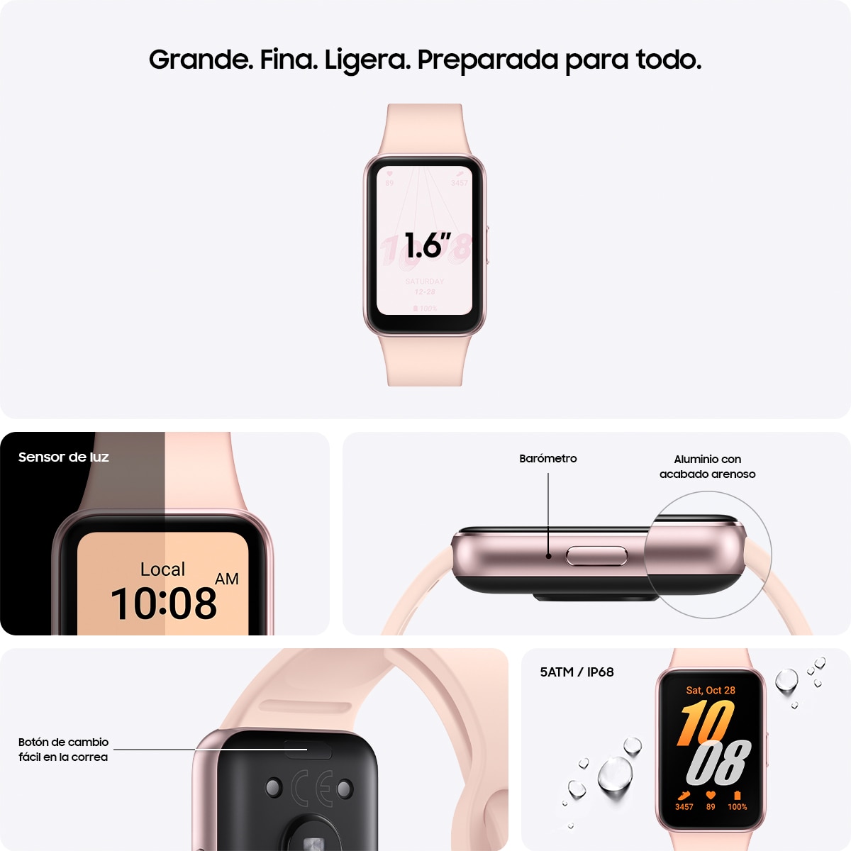 Samsung Galaxy Fit3 Oro rosa Pulsera de actividad (Reacondicionado Grado B) - Oro rosado Oro rosado-2