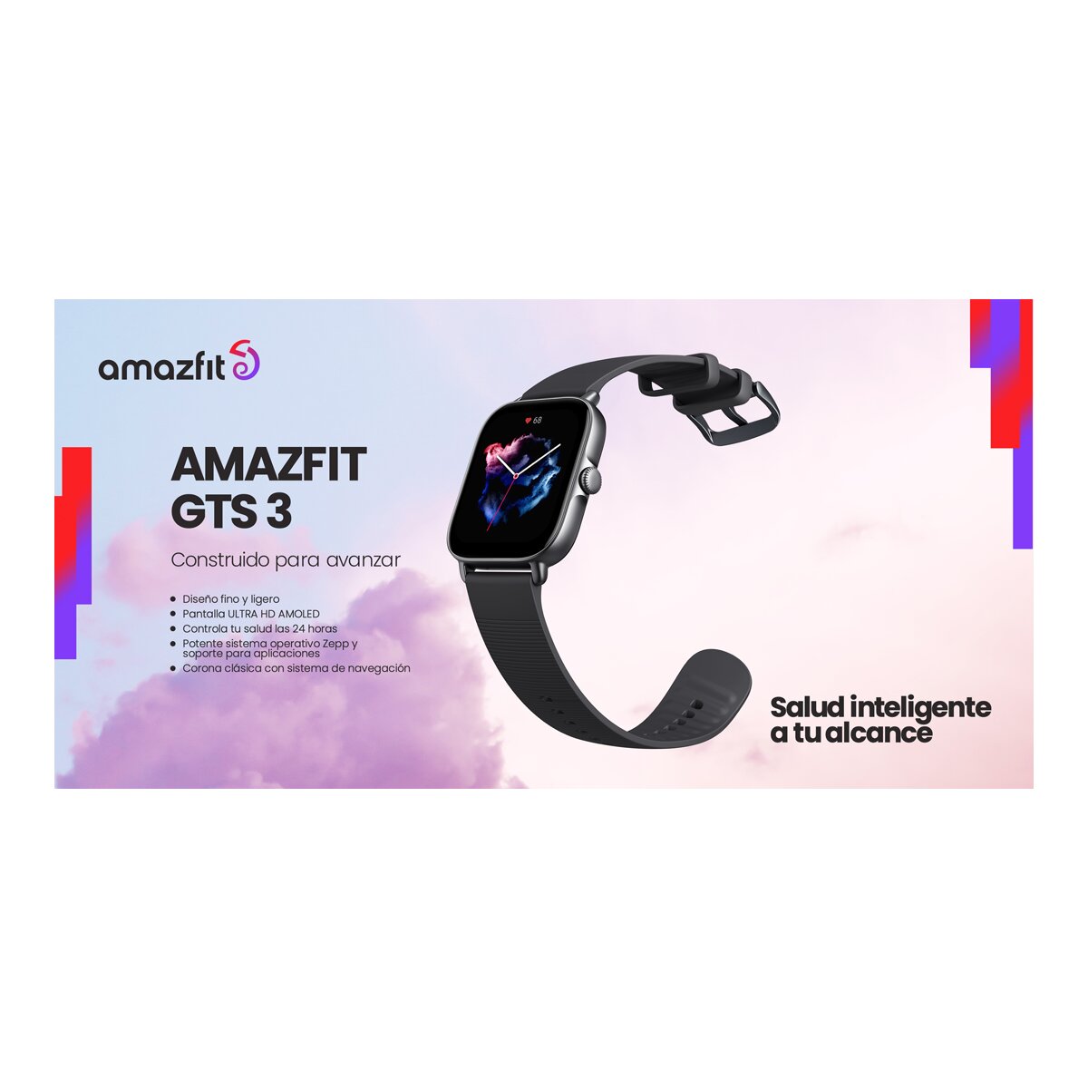 Amazfit GTS3 Graphite Black Smartwatch (Reacondicionado Grado A) - Negro Negro-4