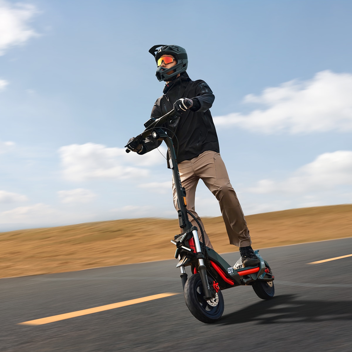 Patinete eléctrico Segway ZT3 PRO (Reacondicionado A estrenar) - Negro / Rojo Negro / Rojo-7
