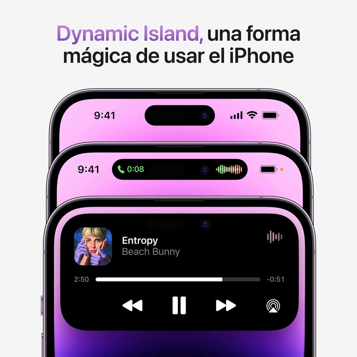 Apple iPhone 14 Pro móvil libre (Reacondicionado A estrenar) Morado oscuro-5