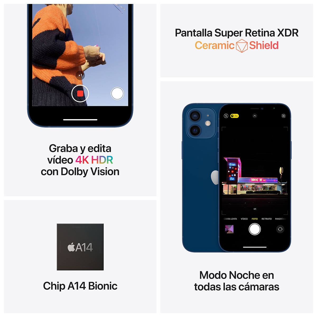 Apple iPhone 12 móvil libre (Reacondicionado Grado D) - Púrpura 64 GB Púrpura-6