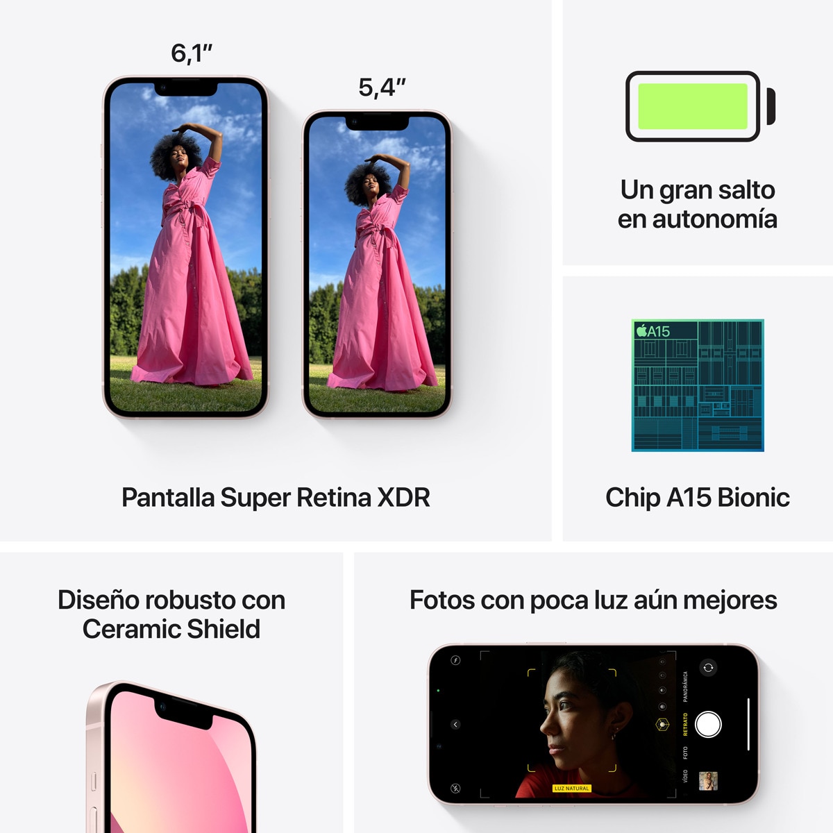 Apple iPhone 13 Mini móvil libre (Reacondicionado Grado A) Rosa