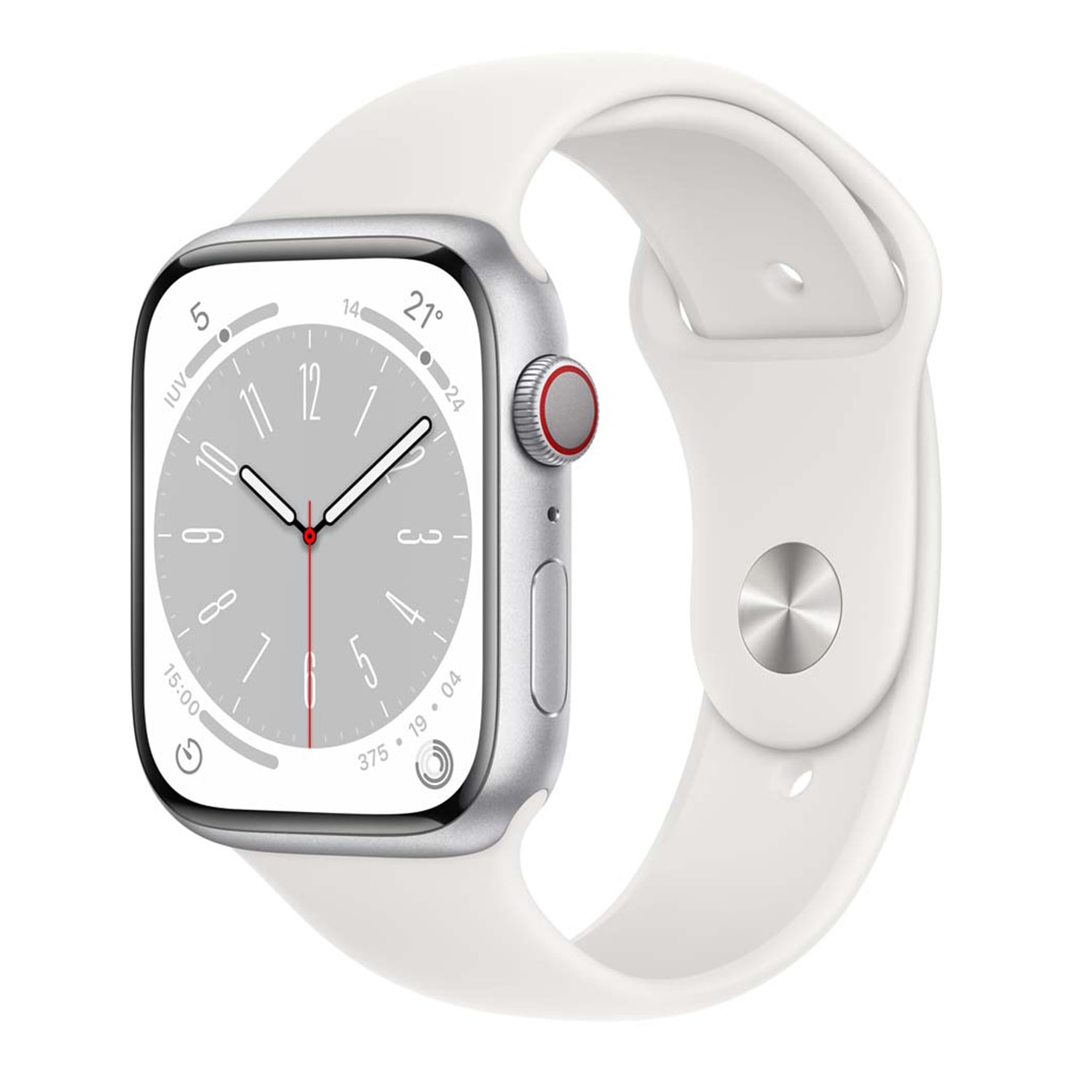 Apple Watch Series 8 GPS + Cellular 45mm con caja de aluminio en y correa deportiva blanca (Reacondicionado Grado A)… — oferta en El Corte Inglés
