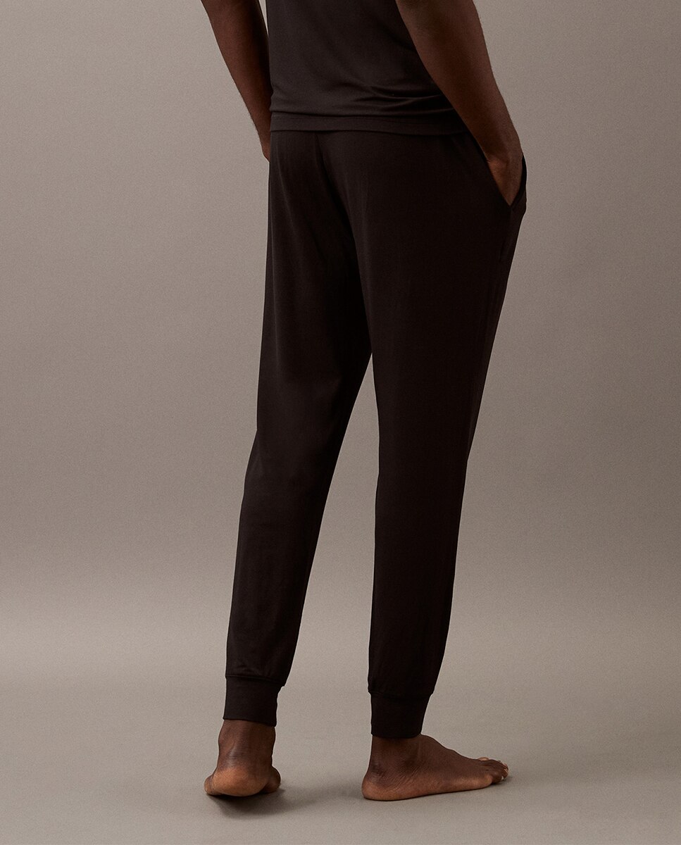 Pantalón de chándal con puño - Calvin Klein - Negro Negro-3