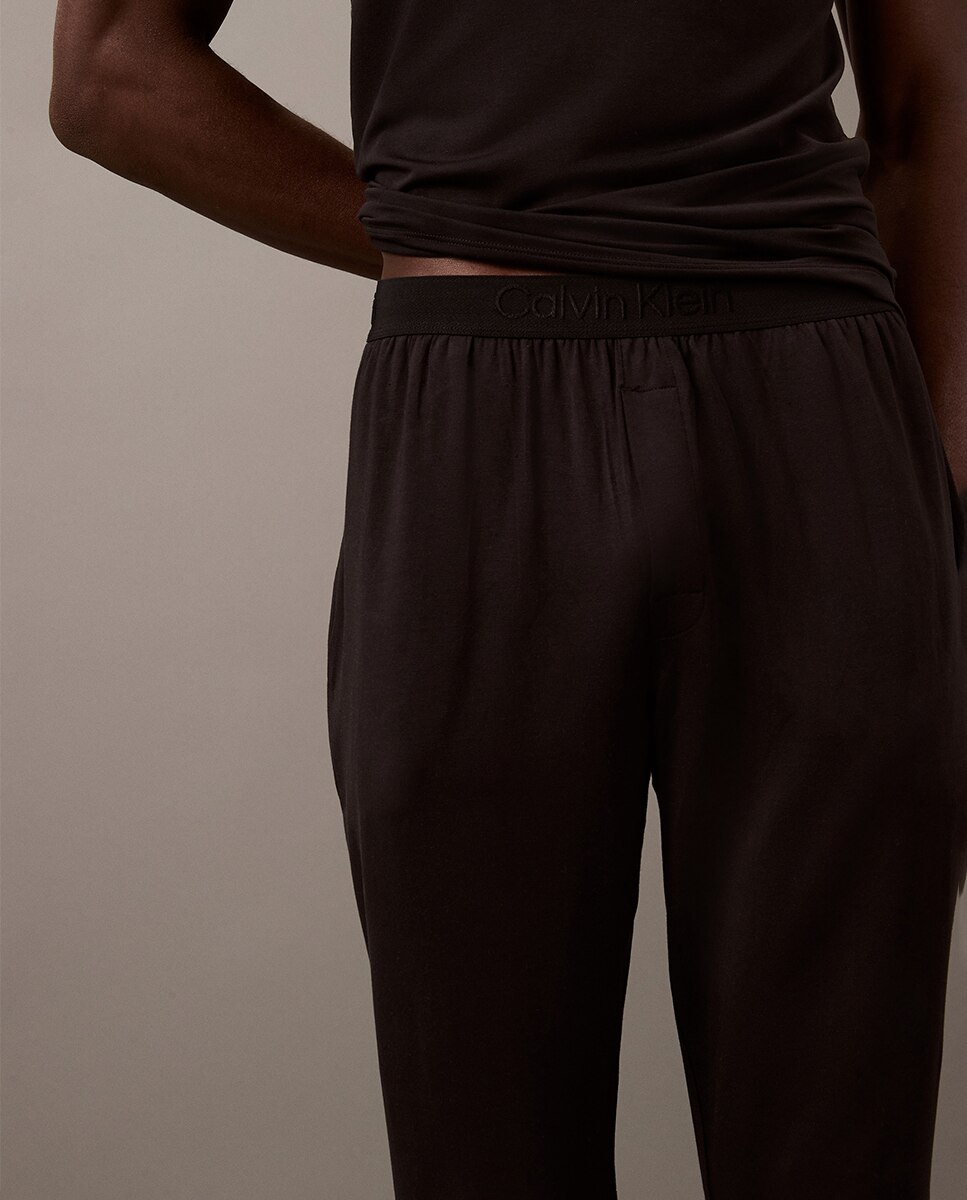 Pantalón de chándal con puño - Calvin Klein - Negro Negro-4