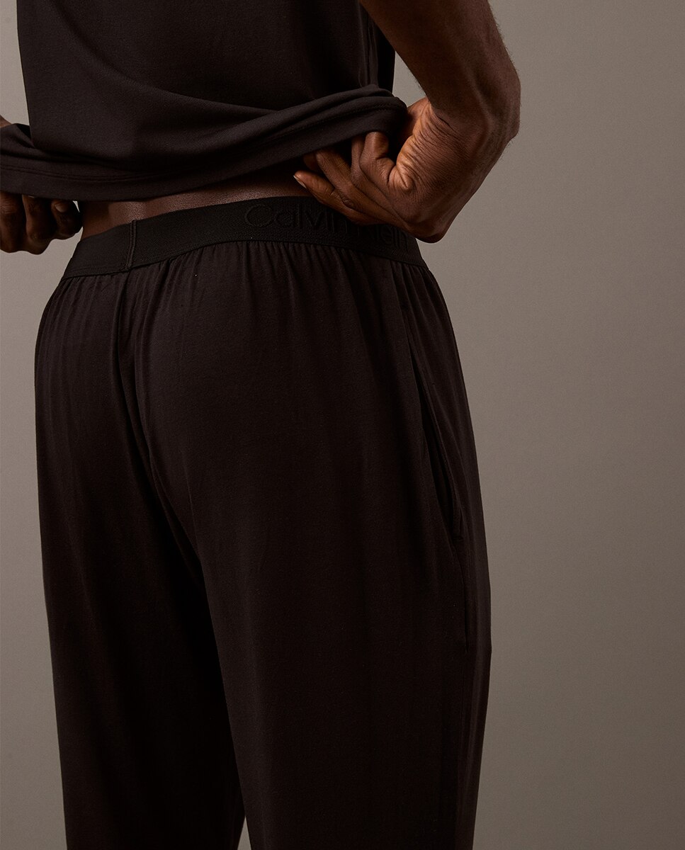 Pantalón de chándal con puño - Calvin Klein - Negro Negro-5
