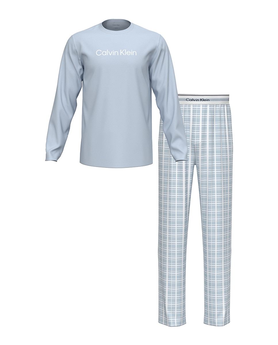 Set de pijama largo - Calvin Klein - Azul claro Azul claro-5
