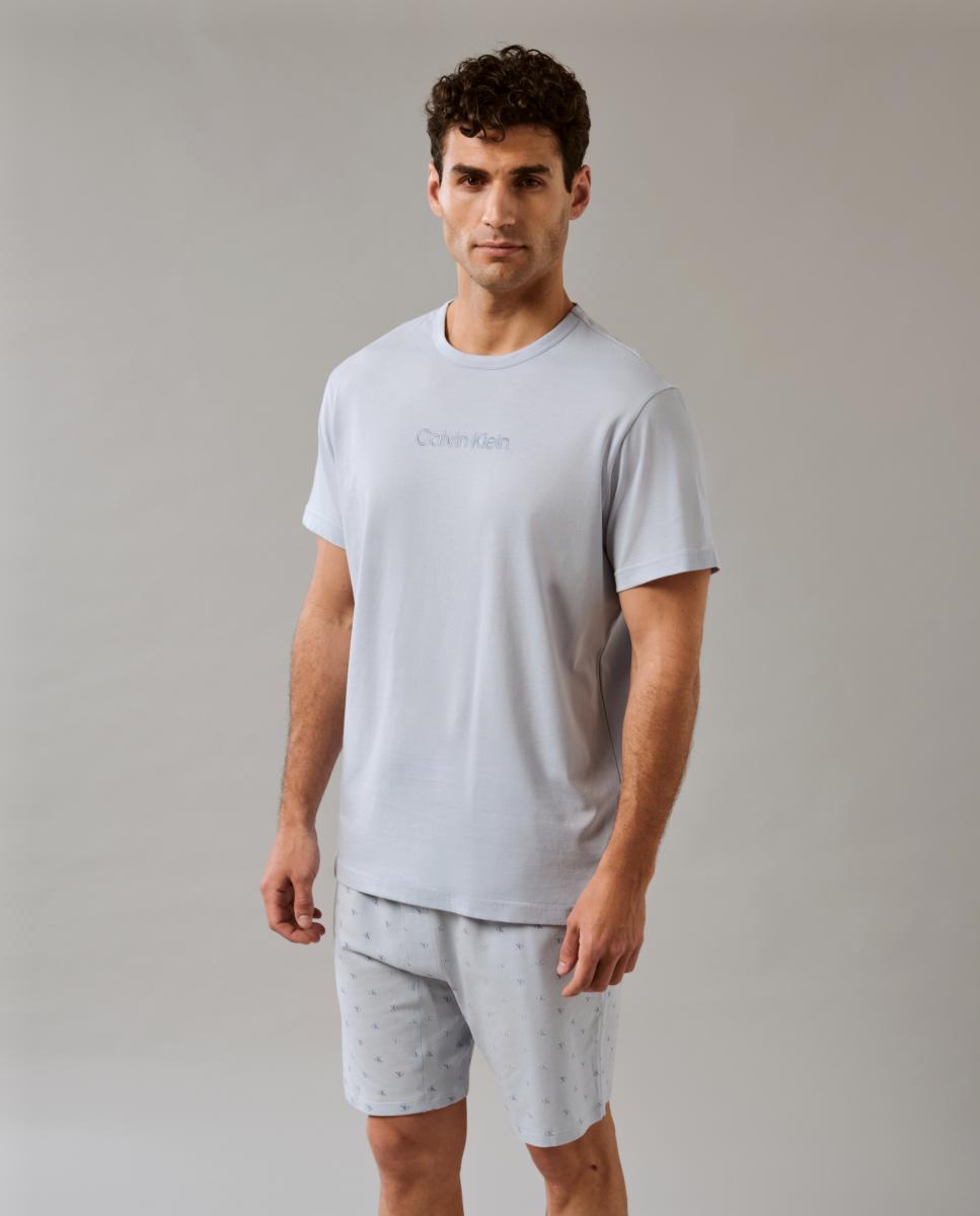 Conjunto de Pijama Curto Azul-claro-5