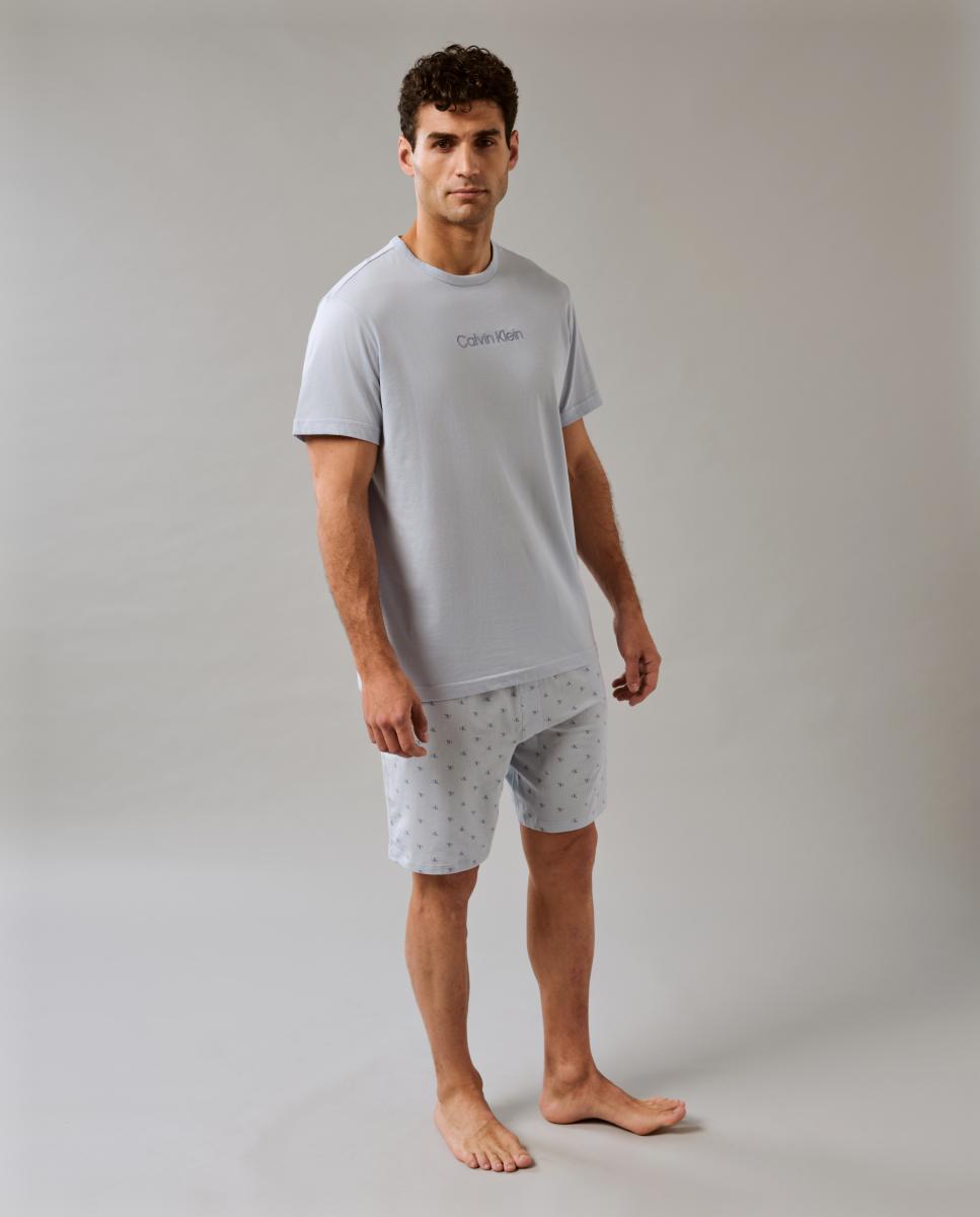 Conjunto de Pijama Curto Azul-claro-6