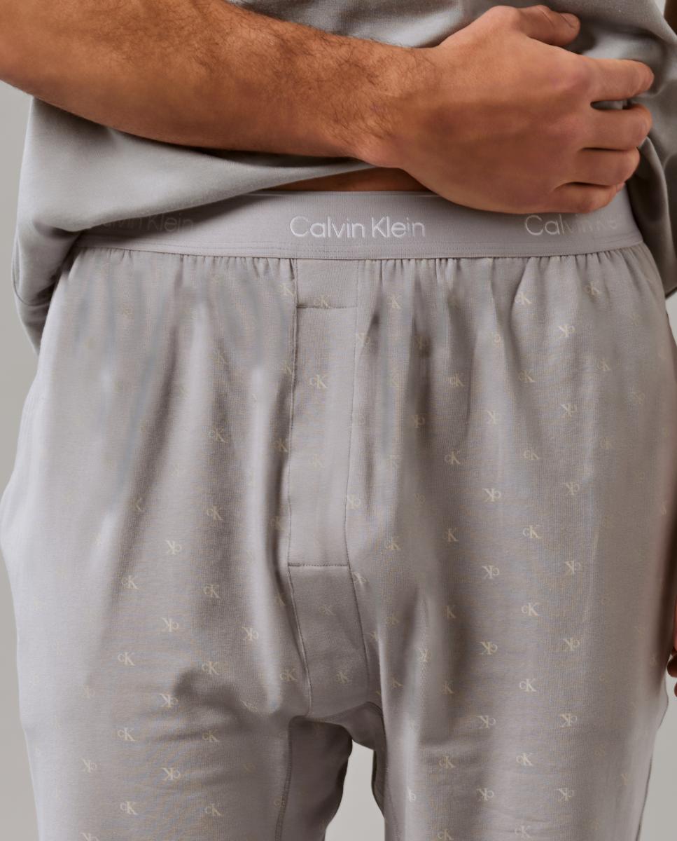 Conjunto de Pijama Curto Cinzento-8