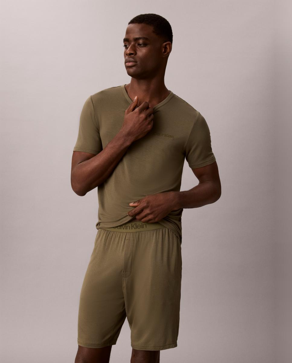 Pantalón de pijama corto - Calvin Klein - Verde Verde-4