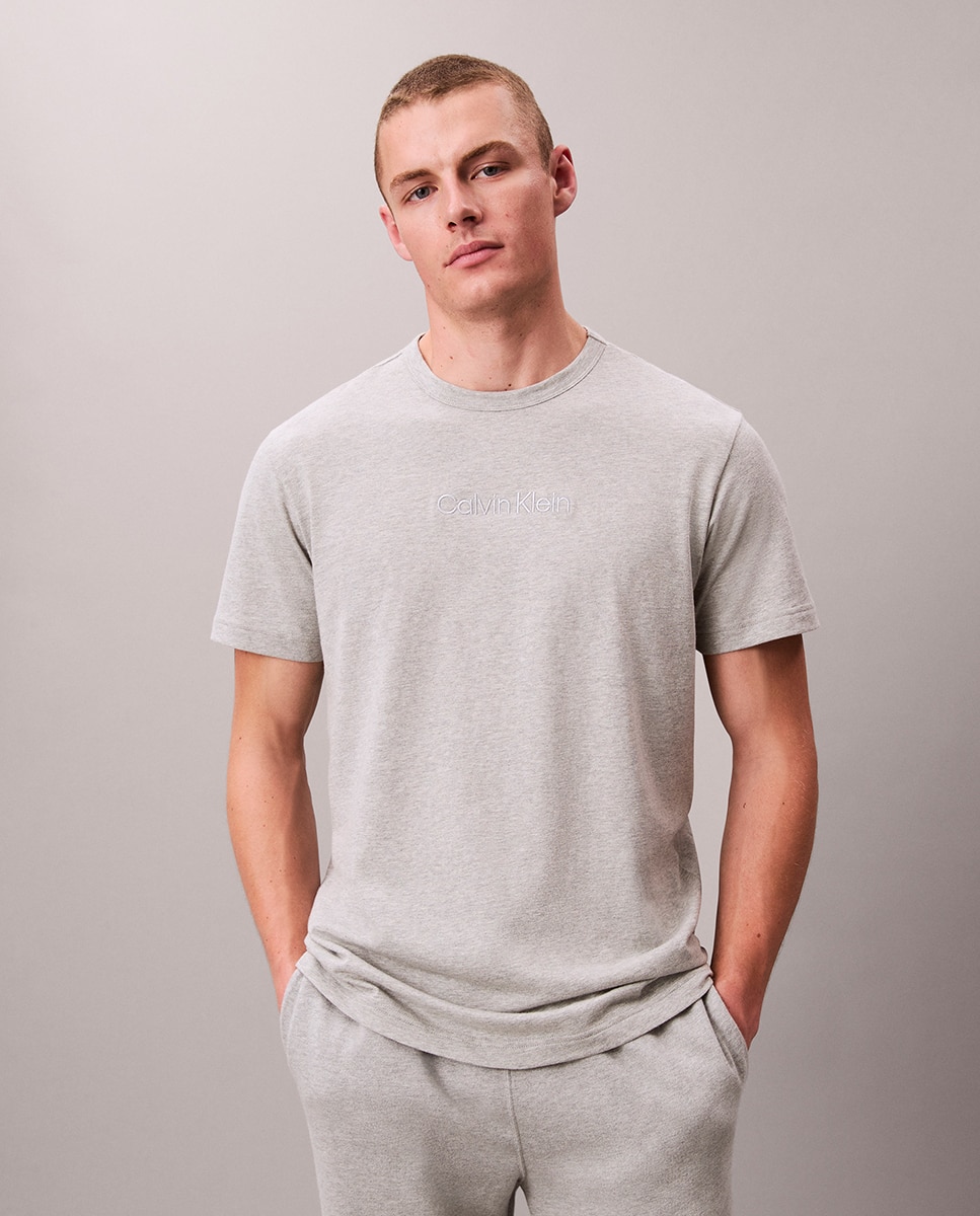 T-shirt de manga curta Cinzento-1