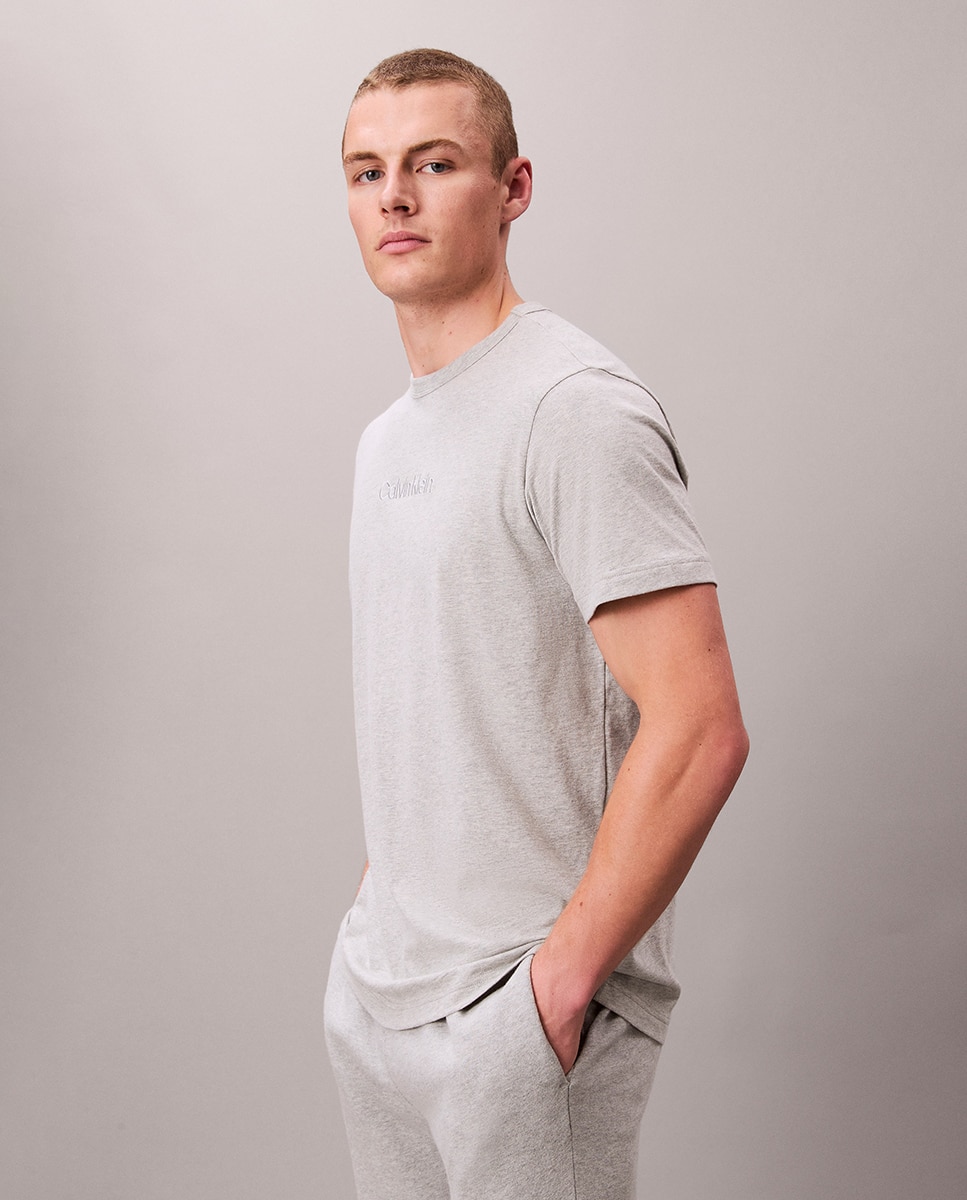 T-shirt de manga curta Cinzento-4