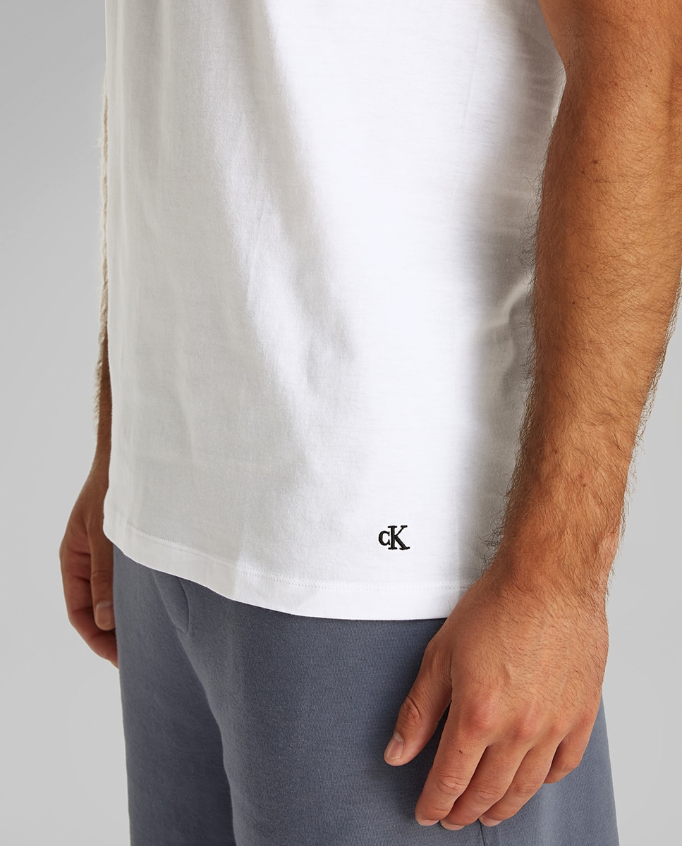Pack de 3 T-shirts de Manga Curta com Gola Redonda Branco-4