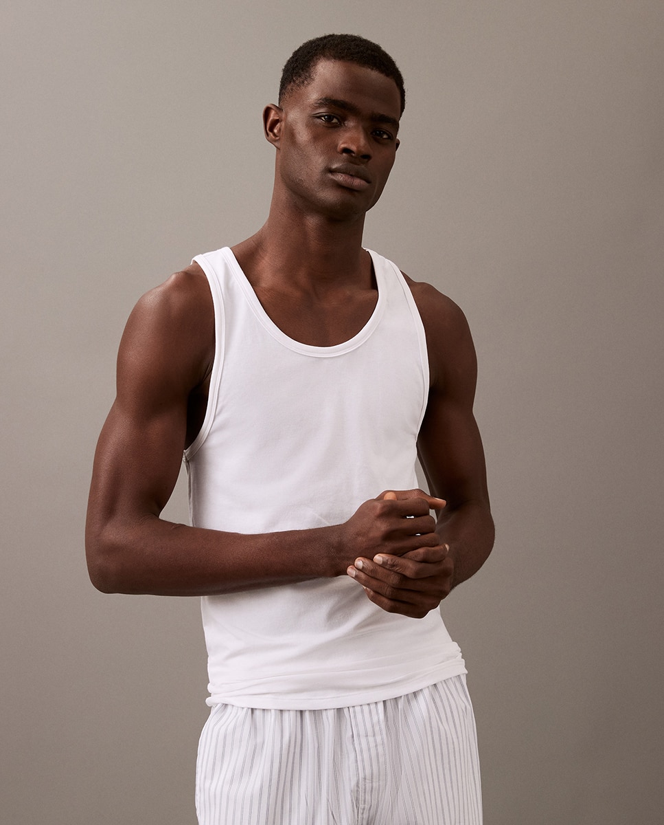 Pack de 3 camisetas de tirantes con cuello redondo - Calvin Klein - Blanco Blanco-1