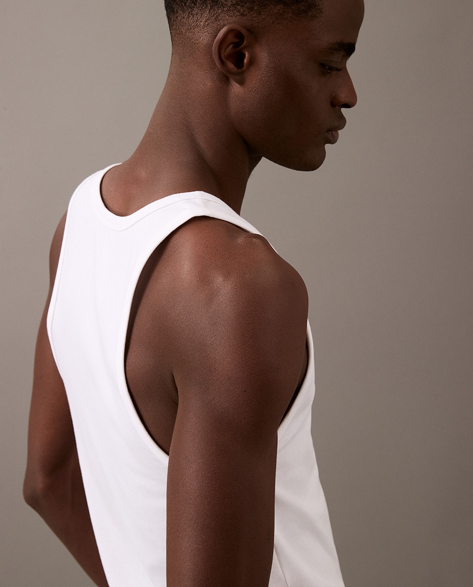 Pack de 3 camisetas de tirantes con cuello redondo - Calvin Klein - Blanco Blanco-4