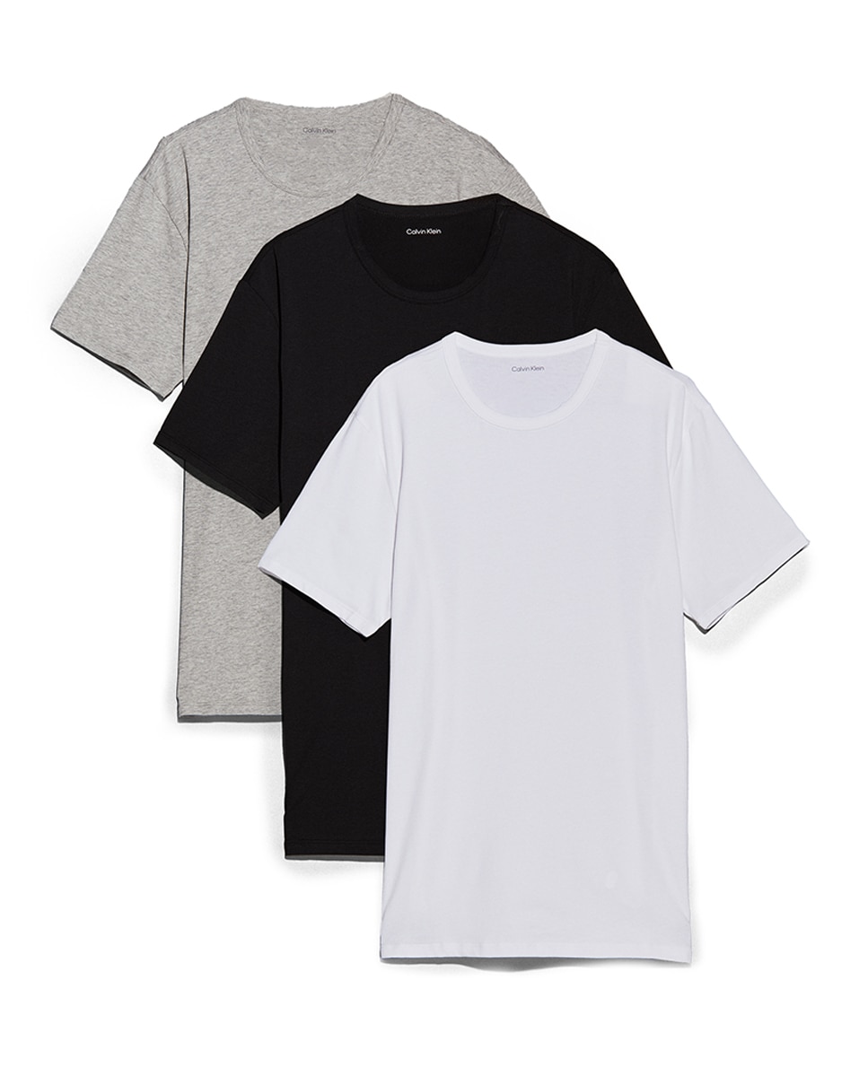 Pack de 3 T-shirts de Manga Curta com Gola Redonda Multicolor-5