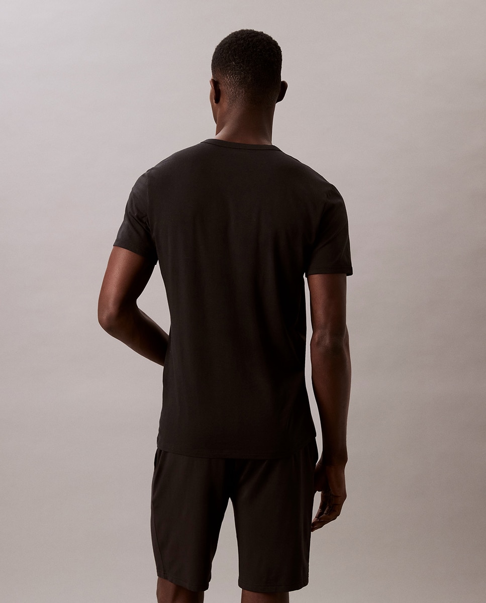 Pack de 3 camisetas de manga corta con cuello de pico - Calvin Klein - Negro Negro-2