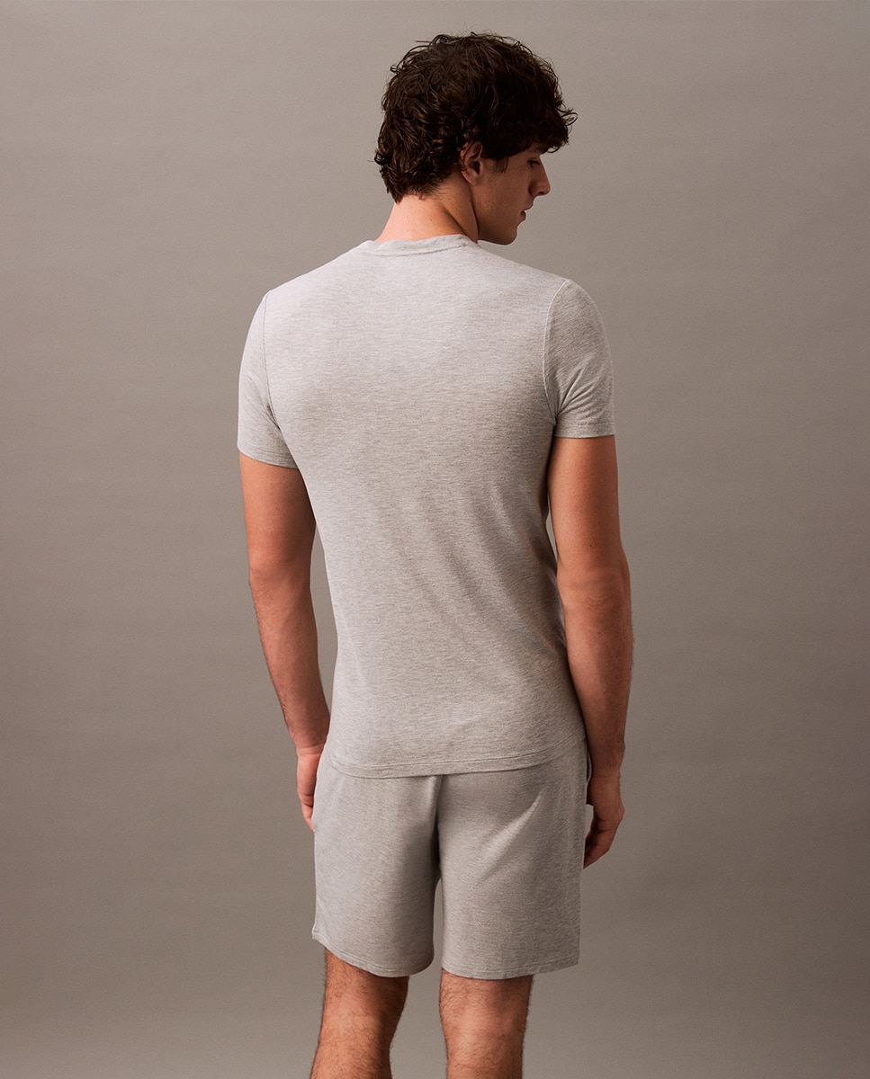 Camiseta de manga corta de cuello redondo - Calvin Klein - Gris Gris-2