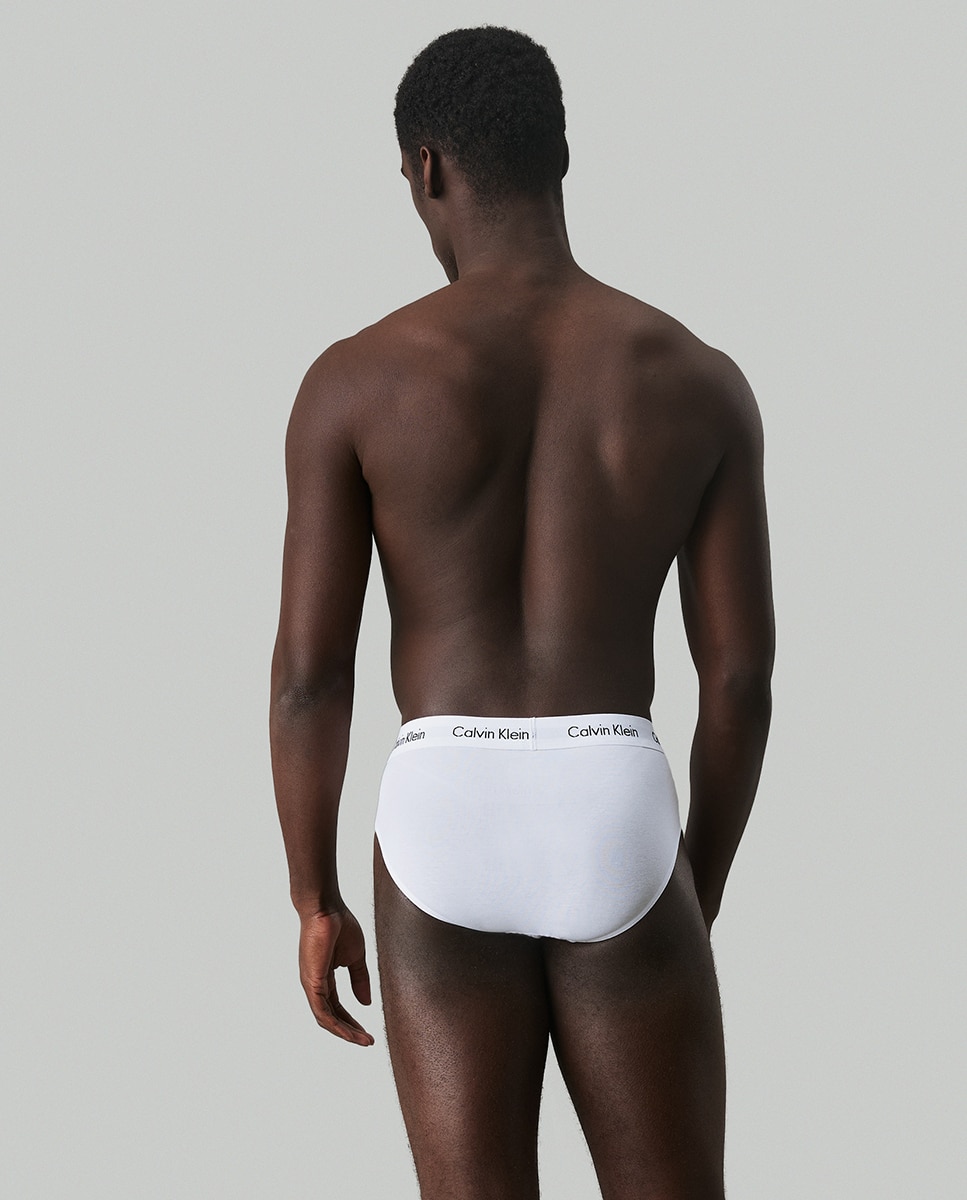 Pack de três slips de homem Calvin Klein em várias cores Estampado-2