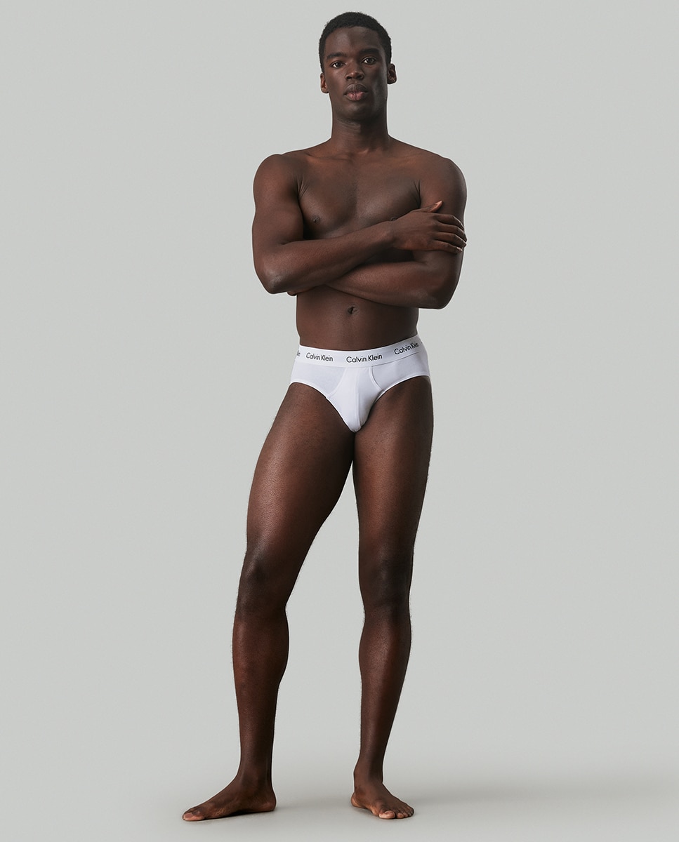 Pack de três slips de homem Calvin Klein em várias cores Estampado-4