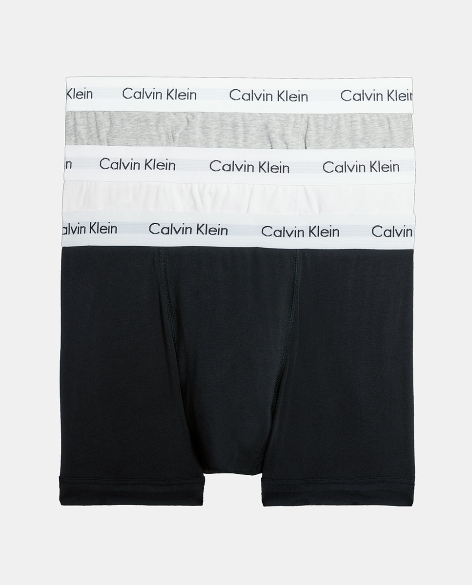 Pack de três boxers de malha de homem em várias cores Multicolor-7