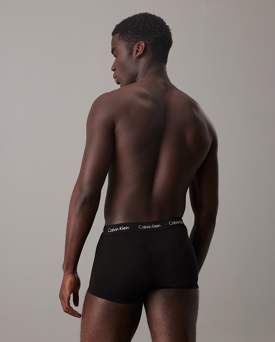 Pack de três boxers de malha pretos de homem Preto-2