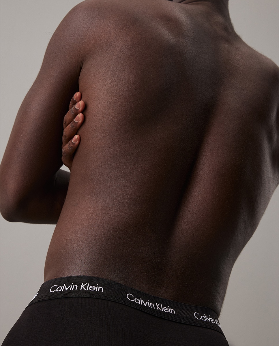 Pack de três boxers de malha pretos de homem Preto-4