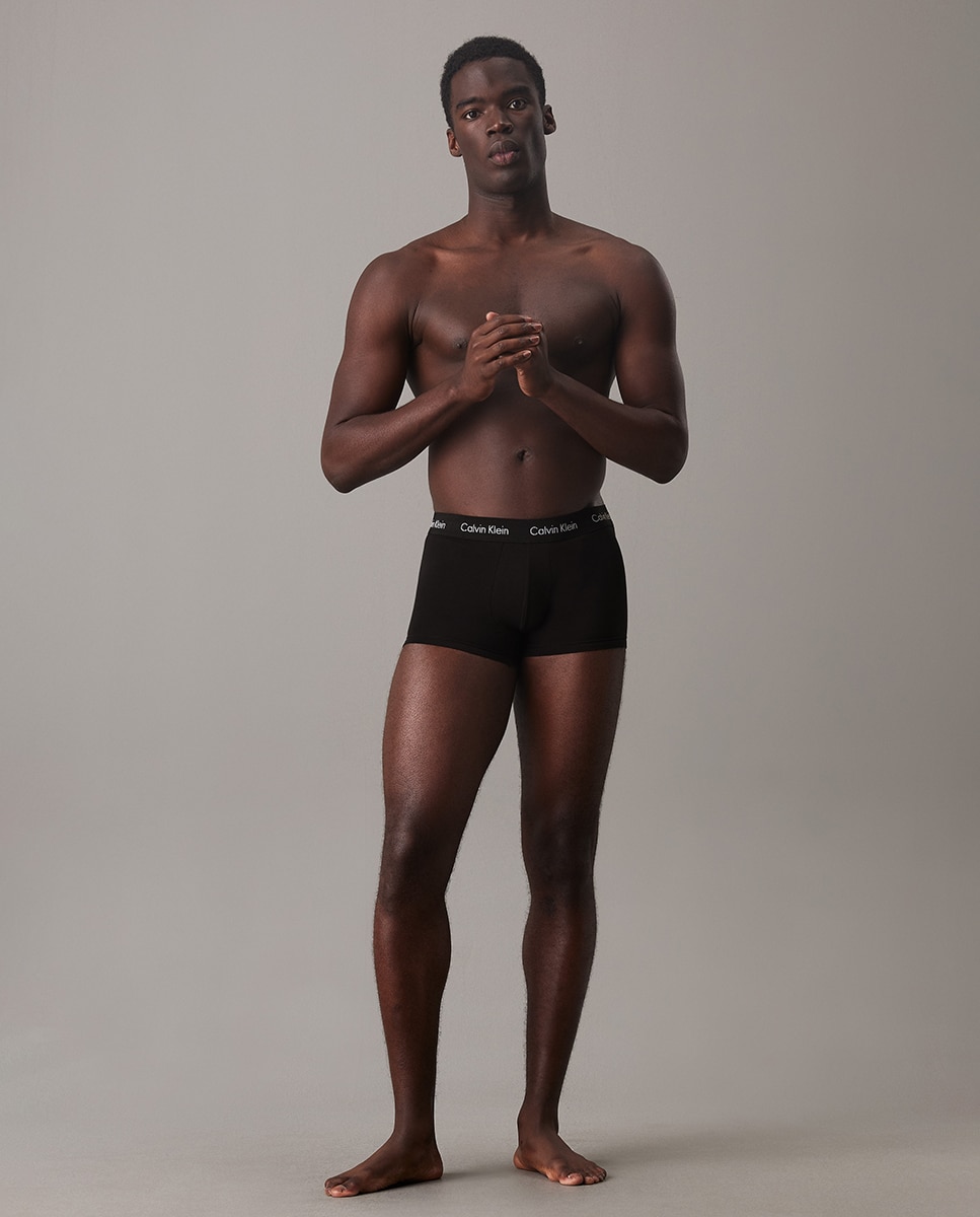 Pack de três boxers de malha pretos de homem Preto-5