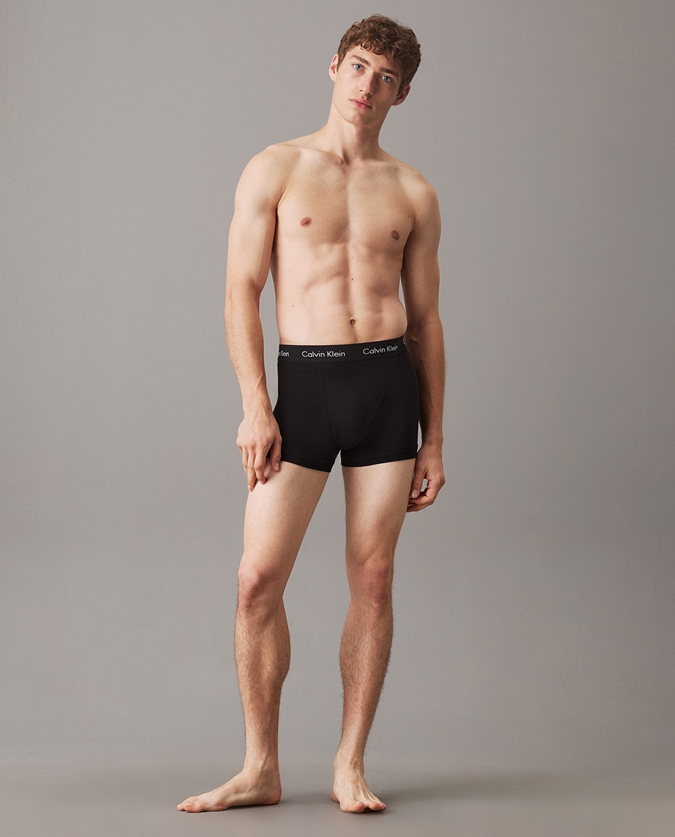 Pack de três boxers de malha pretos de homem Preto-5