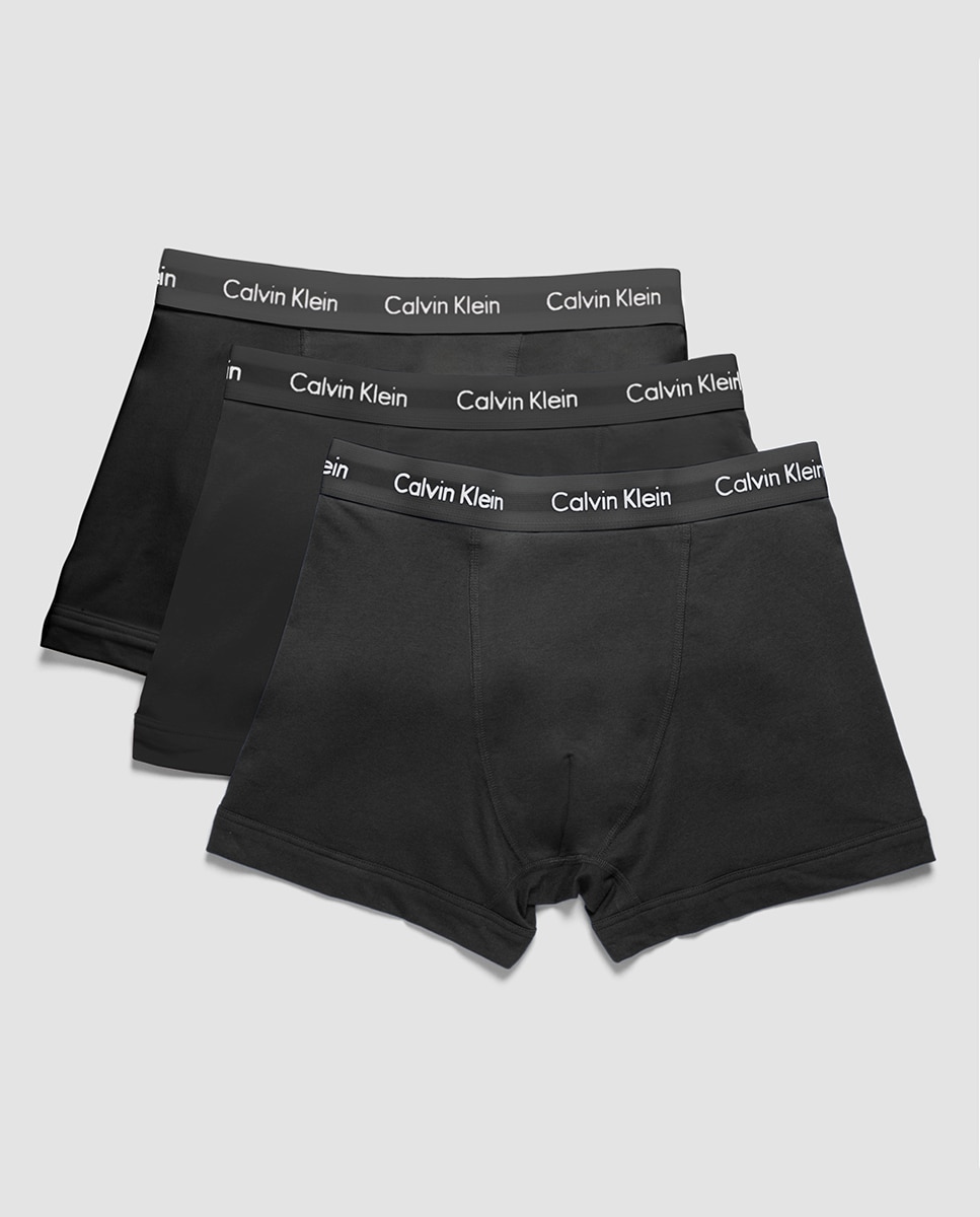 Pack de três boxers de malha pretos de homem Preto-6